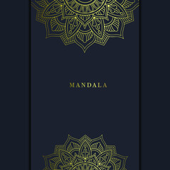 Mandala template with elegant, classic elements. Great for invitation, flyer, menu, brochure, background Premium Vector