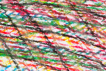 Crayon drawing texture of different colors - abstract background