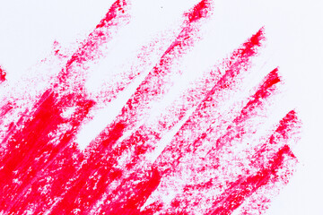 Red grungy crayons strockes texture background