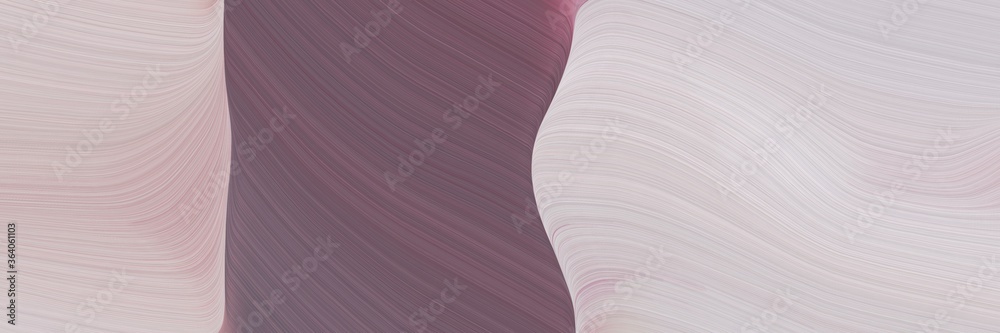 Fototapete abstract dynamic horizontal header with pastel gray, dim gray and pastel purple colors. fluid curved lines with dynamic flowing waves and curves for poster or canvas