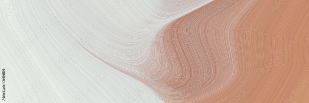 Poster abstract moving header with light gray, rosy brown and tan colors. fluid curved lines with dynamic flowing waves and curves for poster or canvas