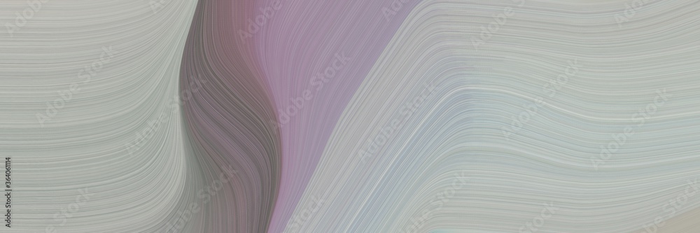 Poster abstract dynamic banner with ash gray, old lavender and gray gray colors. fluid curved flowing waves