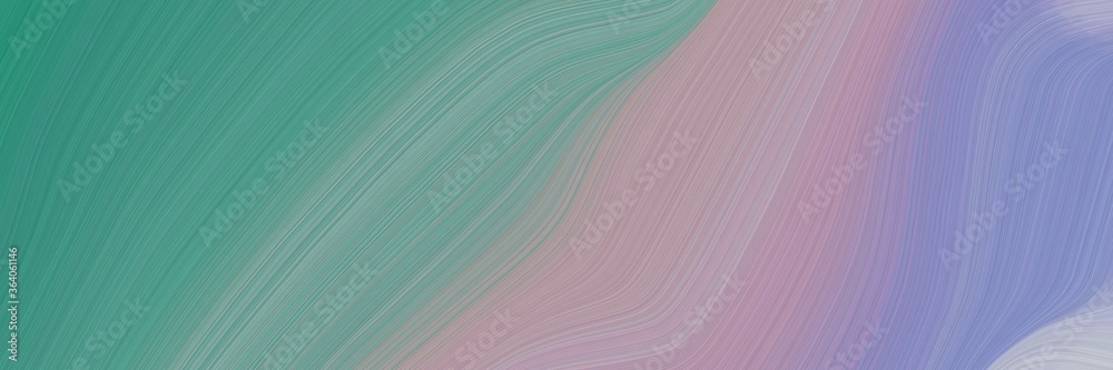 Fototapete abstract dynamic designed horizontal header with light slate gray, blue chill and pastel purple colo