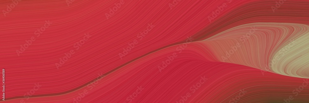 Leinwandbilder abstract colorful banner with moderate red, firebrick and rosy brown colors. fluid curved lines with