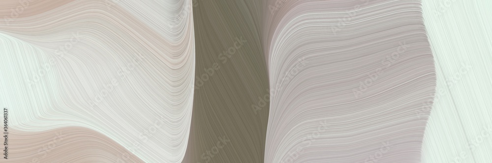 Fototapete abstract dynamic header with pastel gray, dim gray and dark gray colors. fluid curved flowing waves 