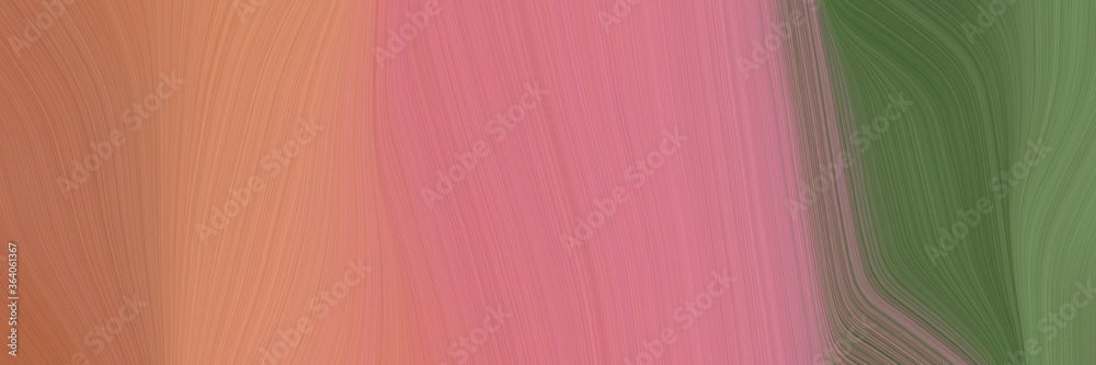 Aufkleber abstract flowing designed horizontal header with pale violet red, dark olive green and pastel brown 