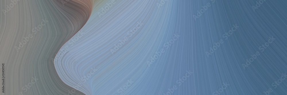 Fototapete abstract dynamic header with slate gray, dark gray and light slate gray colors. fluid curved flowing waves and curves for poster or canvas