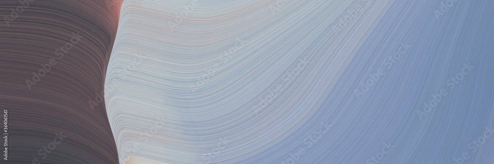 Poster abstract dynamic designed horizontal header with dark gray, dark slate gray and dim gray colors. fluid curved flowing waves and curves for poster or canvas