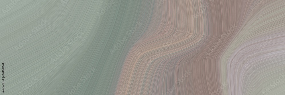 Leinwandbilder abstract dynamic designed horizontal header with gray gray, tan and dark gray colors. fluid curved flowing waves and curves for poster or canvas