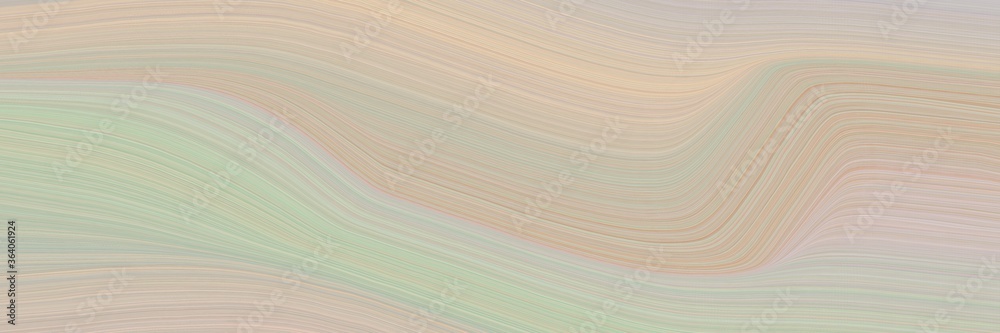 Poster abstract dynamic designed horizontal header with silver, light gray and wheat colors. fluid curved lines with dynamic flowing waves and curves for poster or canvas