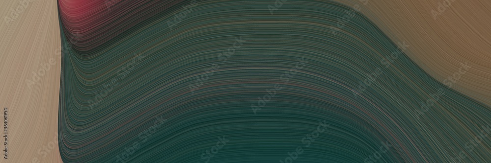 Fototapete abstract dynamic designed horizontal header with dark slate gray, gray gray and pastel brown colors.