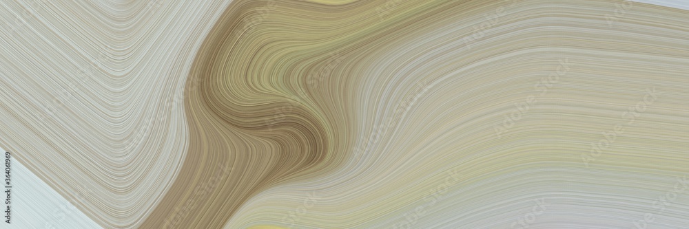 Aufkleber abstract artistic header with dark gray, light gray and pastel brown colors. fluid curved flowing wa