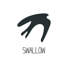 Swallow icon isolated on white background.