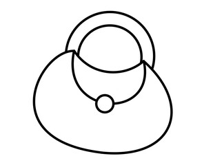 ハンドバッグ2(線画)