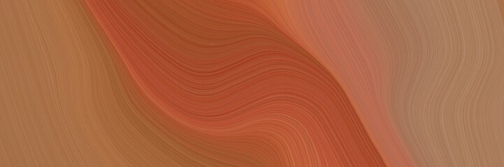 abstract flowing banner design with sienna, firebrick and rosy brown colors. fluid curved flowing waves and curves for poster or canvas