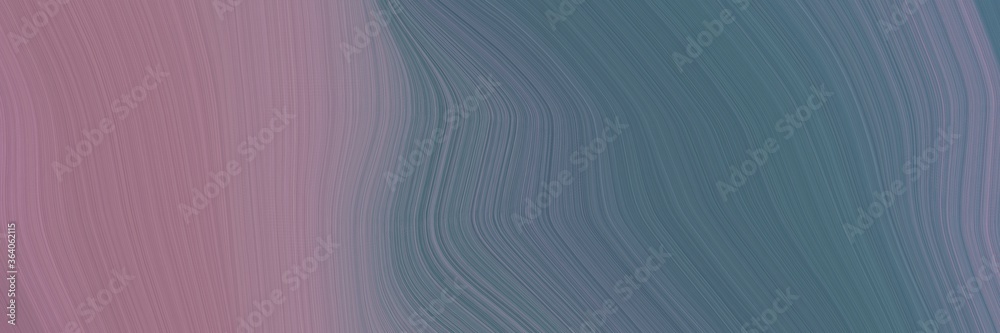 Poster abstract modern horizontal banner with dim gray, antique fuchsia and light slate gray colors. fluid 
