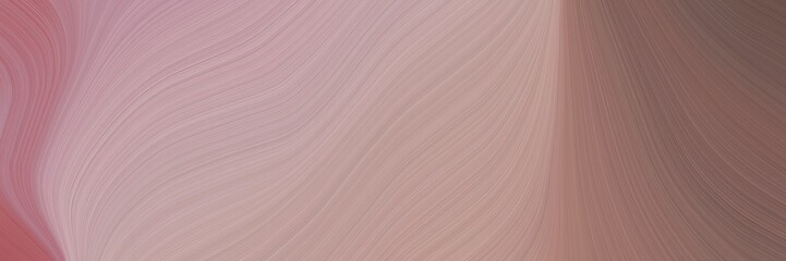 abstract decorative header with rosy brown, pastel brown and antique fuchsia colors. fluid curved lines with dynamic flowing waves and curves for poster or canvas