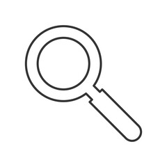 Loupe icon. Linear magnifier icon isolated.