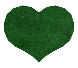 Heart with green paper texture