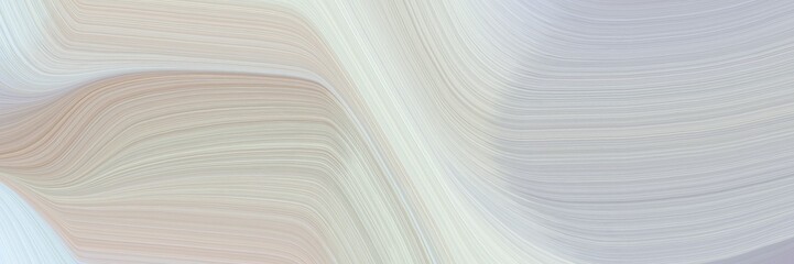 Obraz premium abstract surreal designed horizontal banner with pastel gray, lavender and beige colors. fluid curved lines with dynamic flowing waves and curves for poster or canvas