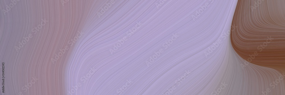 Fototapete abstract moving header design with pastel purple, old mauve and old lavender colors. fluid curved li