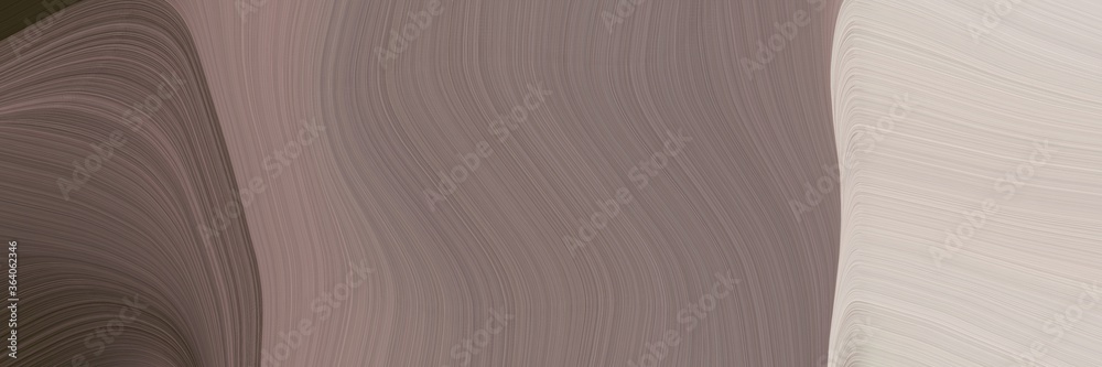 Fototapete abstract modern designed horizontal header with old lavender, pastel gray and old mauve colors. fluid curved lines with dynamic flowing waves and curves for poster or canvas