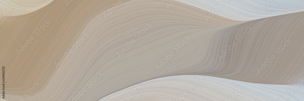 Poster abstract dynamic header design with rosy brown, light gray and silver colors. fluid curved flowing waves and curves for poster or canvas