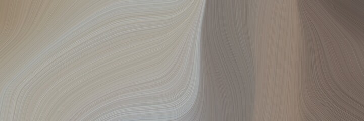 abstract surreal designed horizontal header with gray gray, dim gray and ash gray colors. fluid curved lines with dynamic flowing waves and curves for poster or canvas