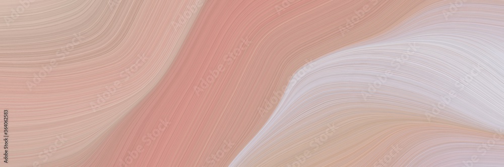 Poster abstract colorful header with tan, light gray and silver colors. fluid curved flowing waves and curv