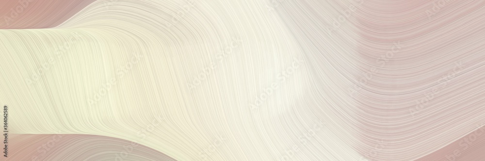 Poster abstract colorful designed horizontal header with light gray, antique white and tan colors. fluid curved flowing waves and curves for poster or canvas
