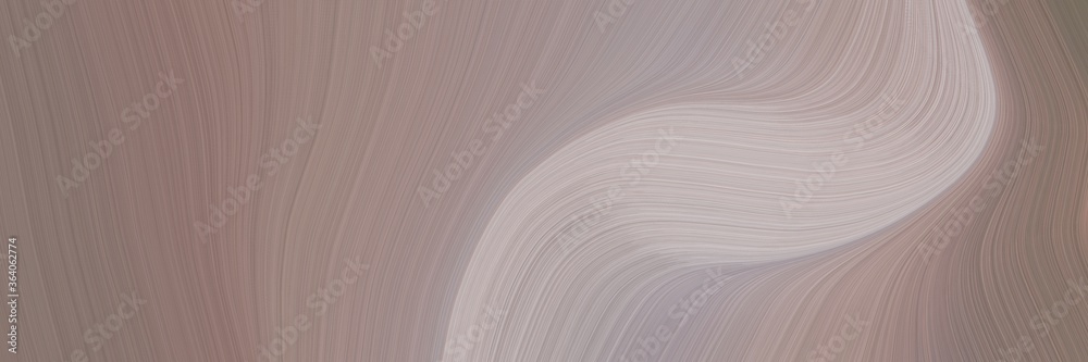Aufkleber abstract flowing designed horizontal header with gray gray, silver and pastel purple colors. fluid curved lines with dynamic flowing waves and curves for poster or canvas