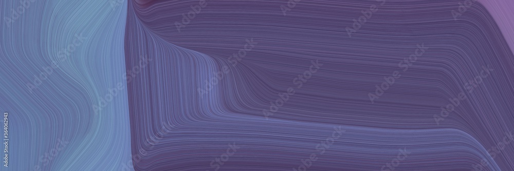 Aufkleber abstract dynamic designed horizontal banner with dark slate blue, light slate gray and slate gray colors. fluid curved flowing waves and curves for poster or canvas