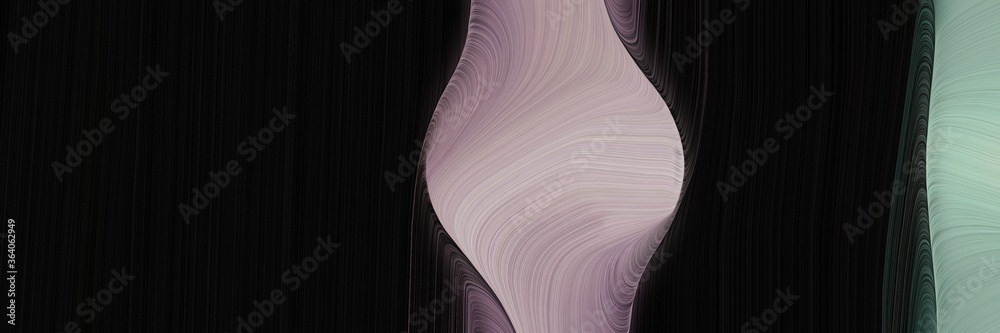 Aufkleber abstract decorative designed horizontal banner with black, dark gray and slate gray colors. fluid cu
