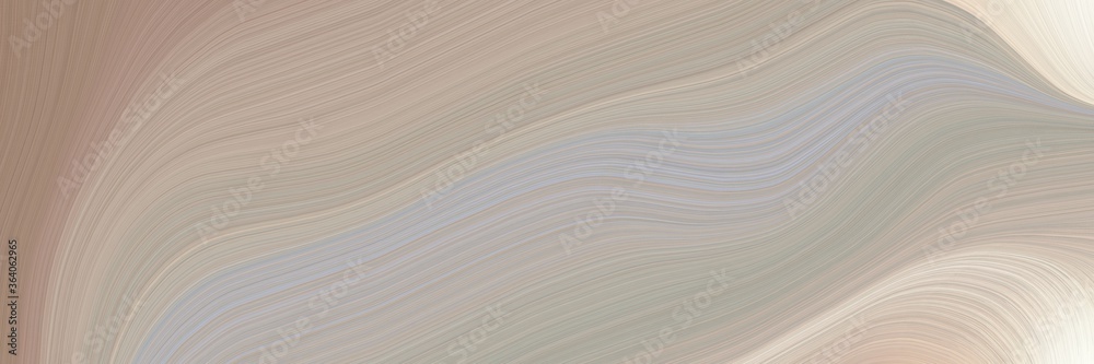 Poster abstract dynamic header with dark gray, antique white and pastel gray colors. fluid curved flowing w