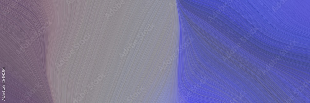 Poster abstract modern horizontal header with slate gray, gray gray and dark slate blue colors. fluid curved flowing waves and curves for poster or canvas