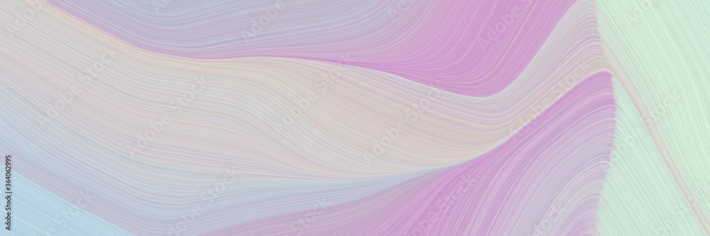 Poster abstract moving banner design with pastel gray, thistle and pastel violet colors. fluid curved flowi