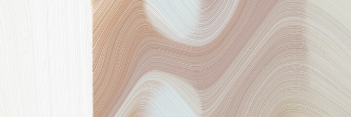 abstract flowing horizontal header with light gray, pastel gray and rosy brown colors. fluid curved lines with dynamic flowing waves and curves for poster or canvas