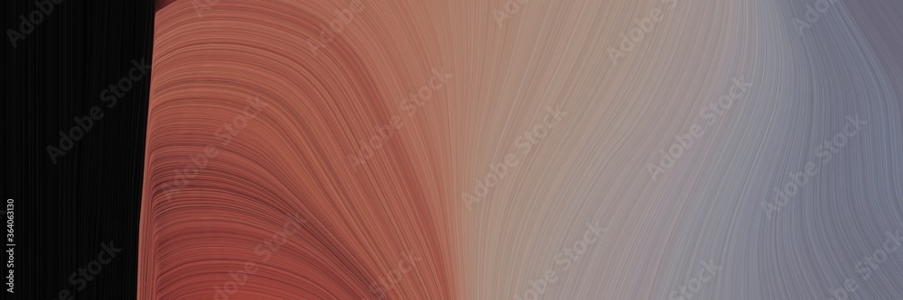 Aufkleber abstract moving banner design with gray gray, black and sienna colors. fluid curved flowing waves an