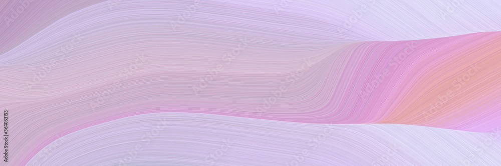 Poster abstract moving header with thistle, pastel magenta and lavender colors. fluid curved flowing waves 
