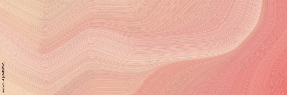 Aufkleber abstract surreal designed horizontal banner with burly wood, light coral and peach puff colors. flui