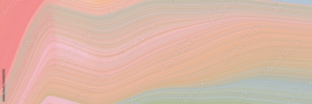 Poster abstract dynamic horizontal banner with tan, ash gray and thistle colors. fluid curved flowing waves and curves for poster or canvas