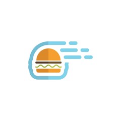 Fast Burger Logo design template, Burger bakery logo design vector