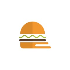 Fast Burger Logo design template, Burger bakery logo design vector