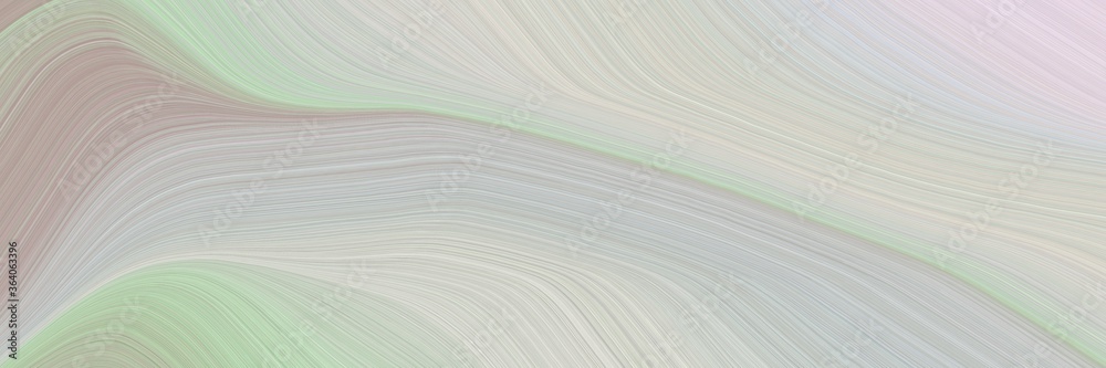 Poster abstract decorative horizontal header with pastel gray, dark gray and rosy brown colors. fluid curve