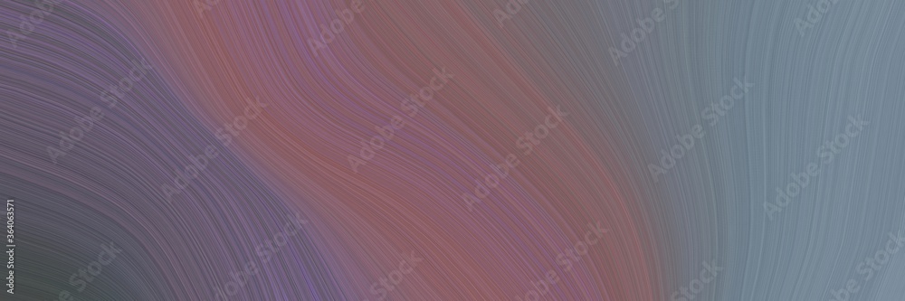Poster abstract artistic header with old lavender, light slate gray and dark slate gray colors. fluid curved lines with dynamic flowing waves and curves for poster or canvas