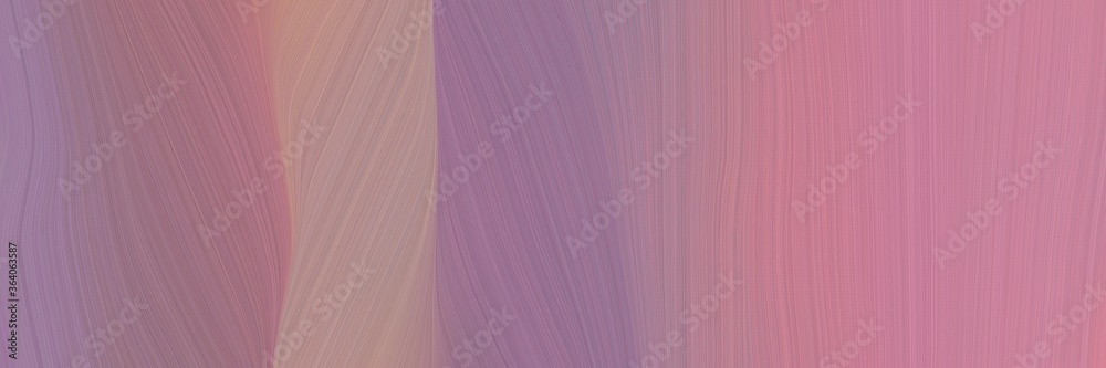 Poster abstract surreal designed horizontal banner with rosy brown, pale violet red and antique fuchsia col