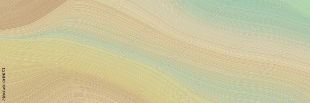 Poster abstract surreal horizontal banner with tan, ash gray and pastel gray colors. fluid curved flowing w