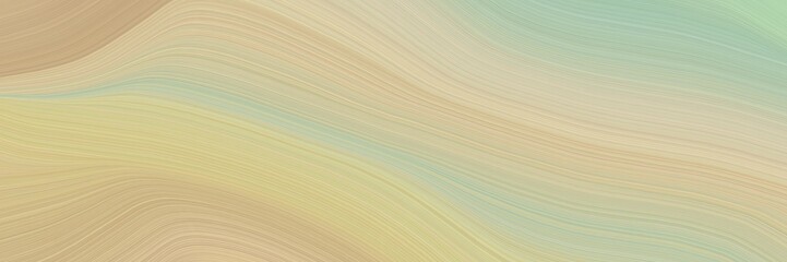 abstract surreal horizontal banner with tan, ash gray and pastel gray colors. fluid curved flowing waves and curves for poster or canvas