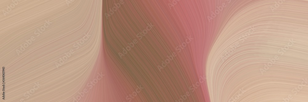 Leinwandbilder abstract surreal header design with tan, pastel brown and indian red colors. fluid curved lines with