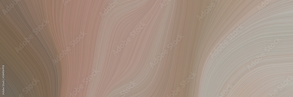 Fototapete abstract surreal banner design with rosy brown, pastel brown and ash gray colors. fluid curved lines